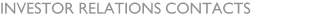 INVESTOR RELATIONS CONTACTS